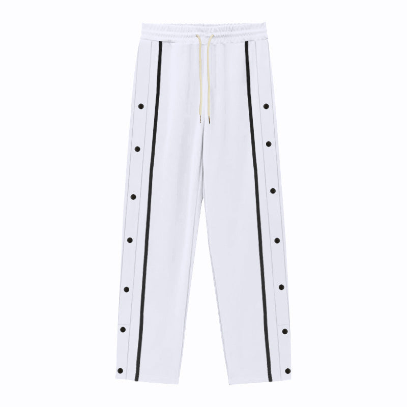 Casual Sports Breasted Pants Men's Loose Straight Trousers - Heritage cosmetics and beauty care