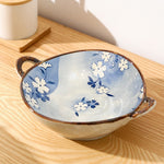 Binaural Soup Household Vintage Noodle Bowl Ramen Ceramic Big Soup Basin Tableware - Heritage cosmetics and beauty care