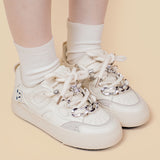 Casual Women's White Low-top Sneakers - Heritage cosmetics and beauty care