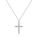 Fashion Jewelry Cross Full Diamond Crown Rotatable Necklace - Heritage cosmetics and beauty care