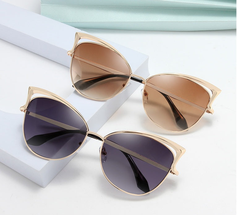 Cat Eye Sunglasses European And American Style Sunglasses Colorful Metal Frame - Heritage cosmetics and beauty care