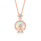 S925 Sterling Silver Ferris Wheel Pendant Design Necklace - Heritage cosmetics and beauty care