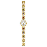 Mid-ancient Fashion Oval Colored Gems Rainbow Light Luxury Watch - Heritage cosmetics and beauty care